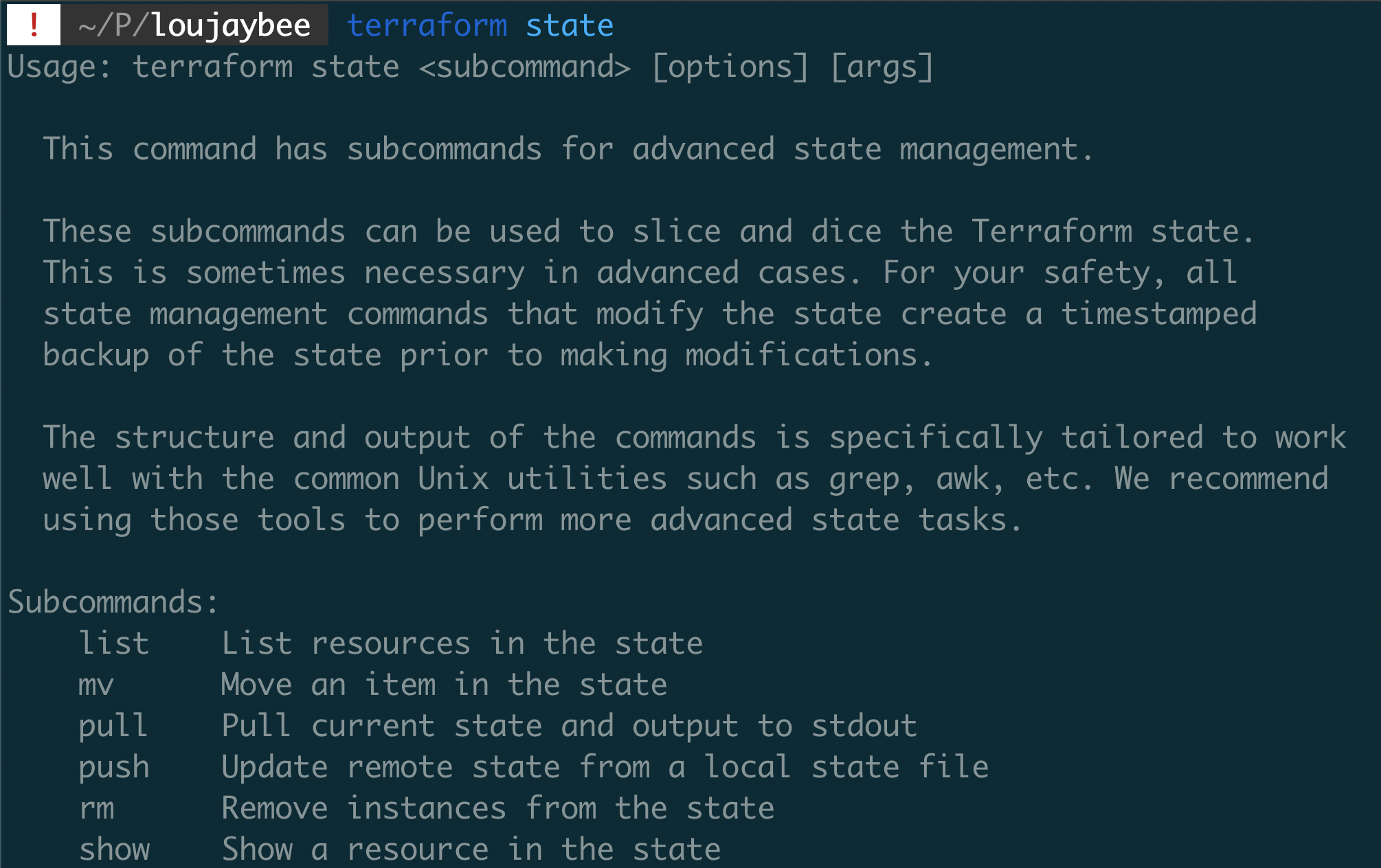 Terraform State Commands