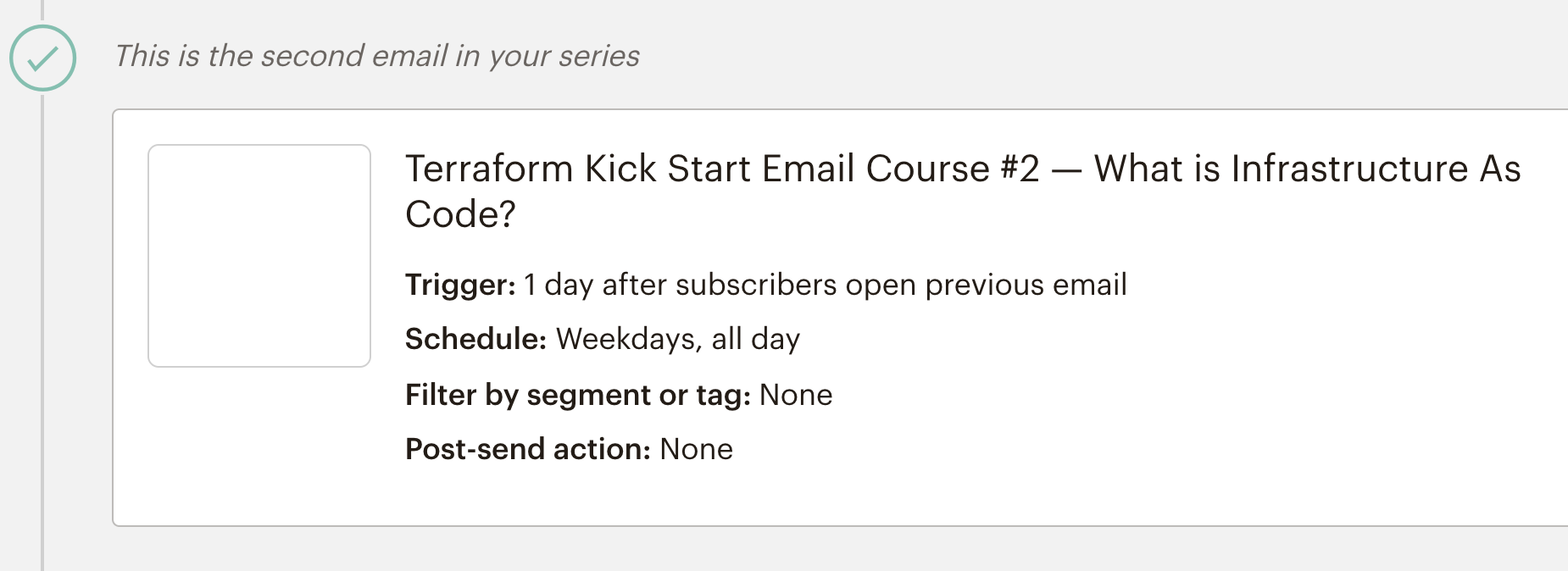 Mailchimp automation settings