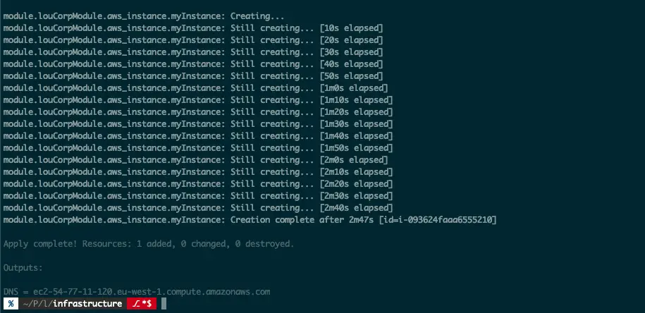Terraform Apply Instance