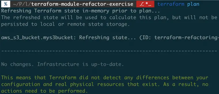 Planning a Terraform resource