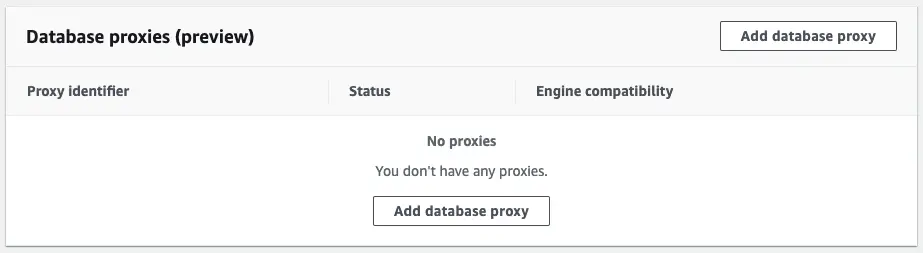 AWS Lambda Database Proxies