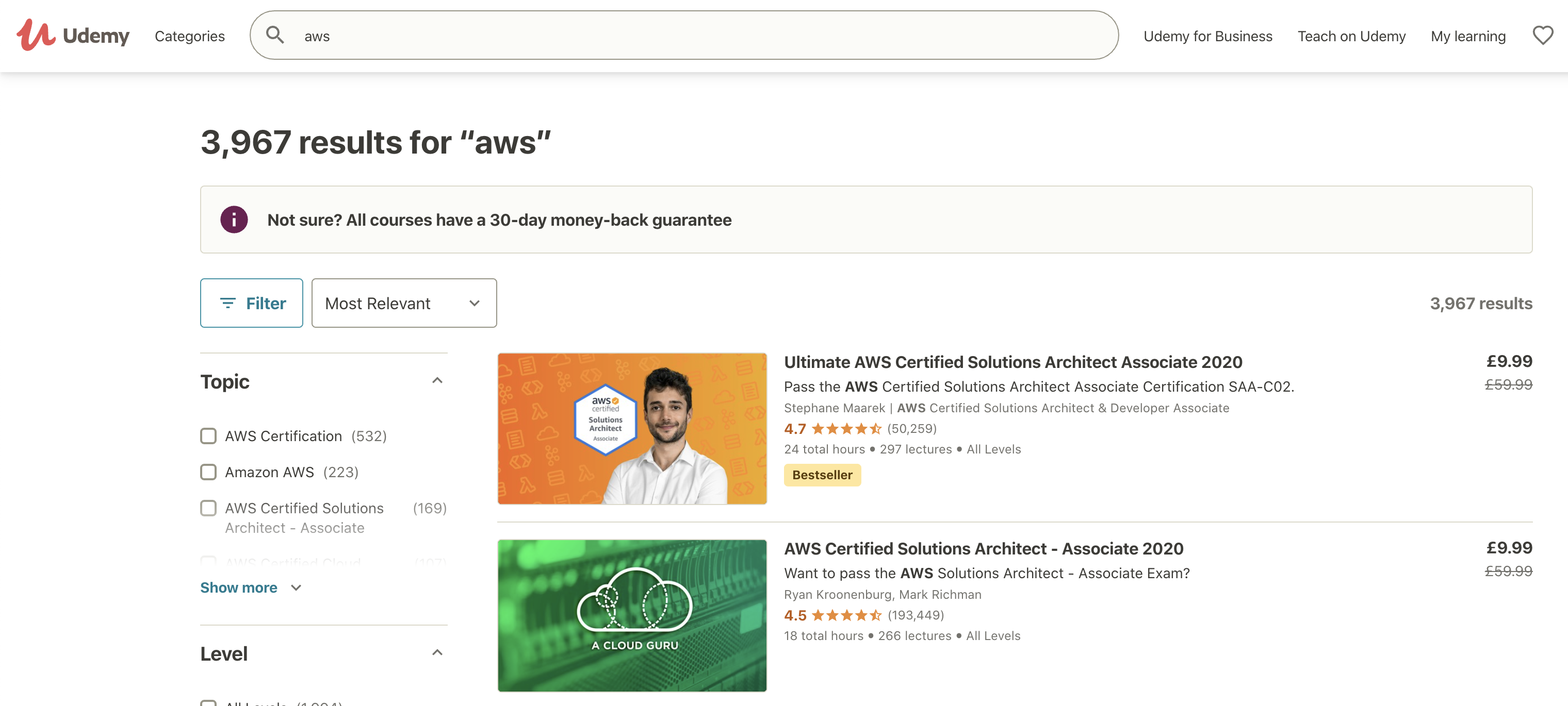 Udemy AWS Exams