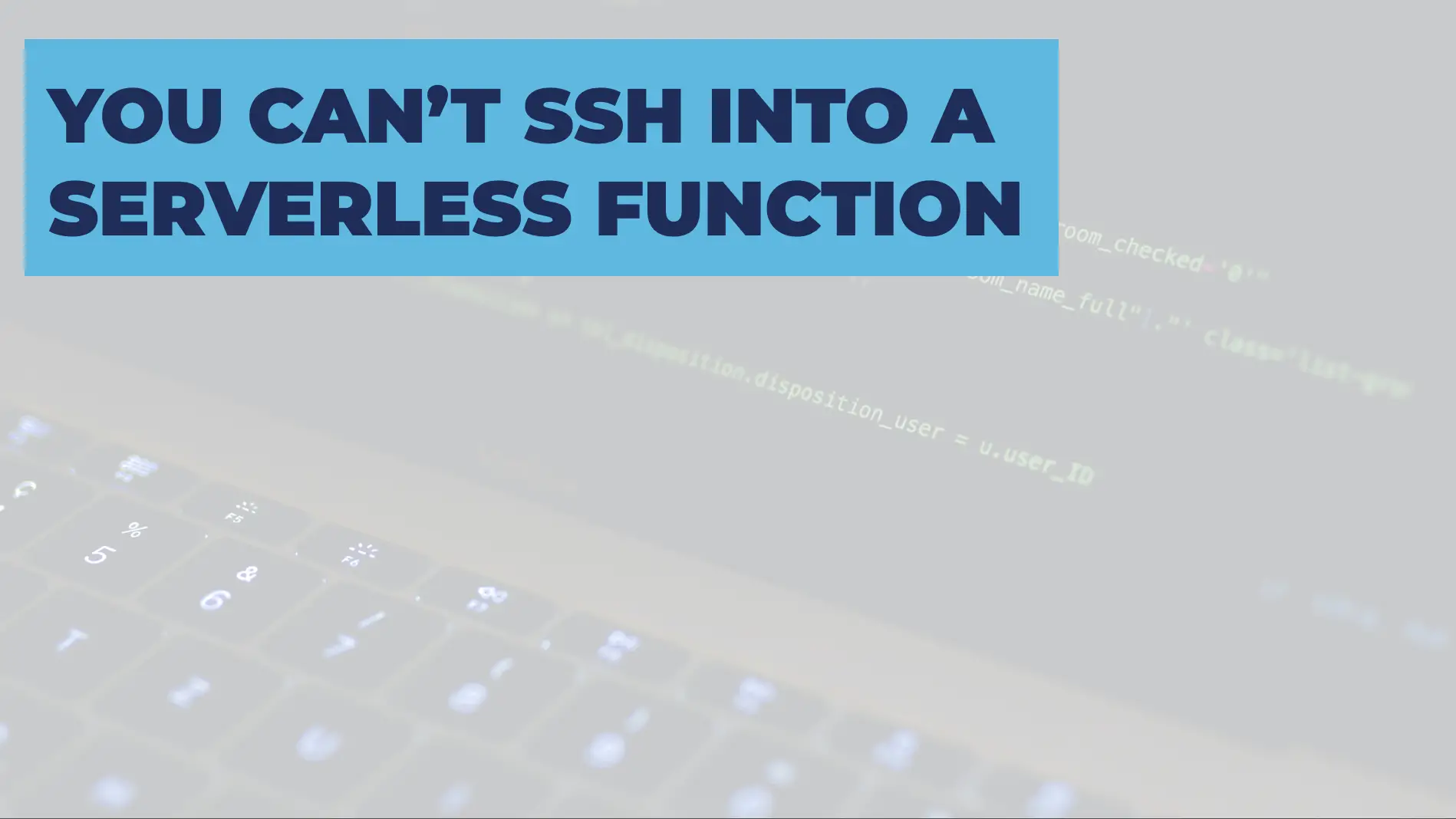 SSH Serverless