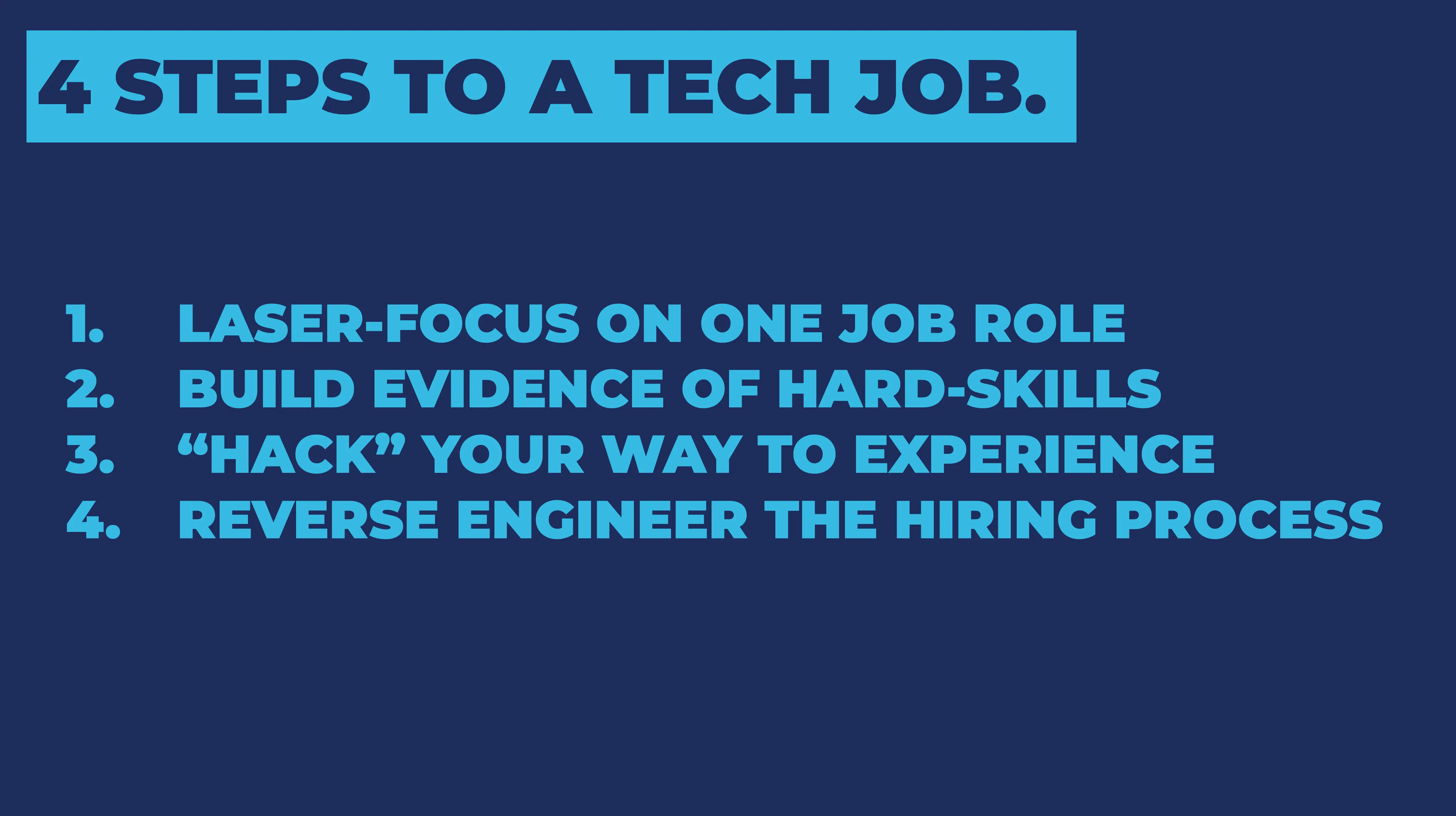 4 steps to a tech job